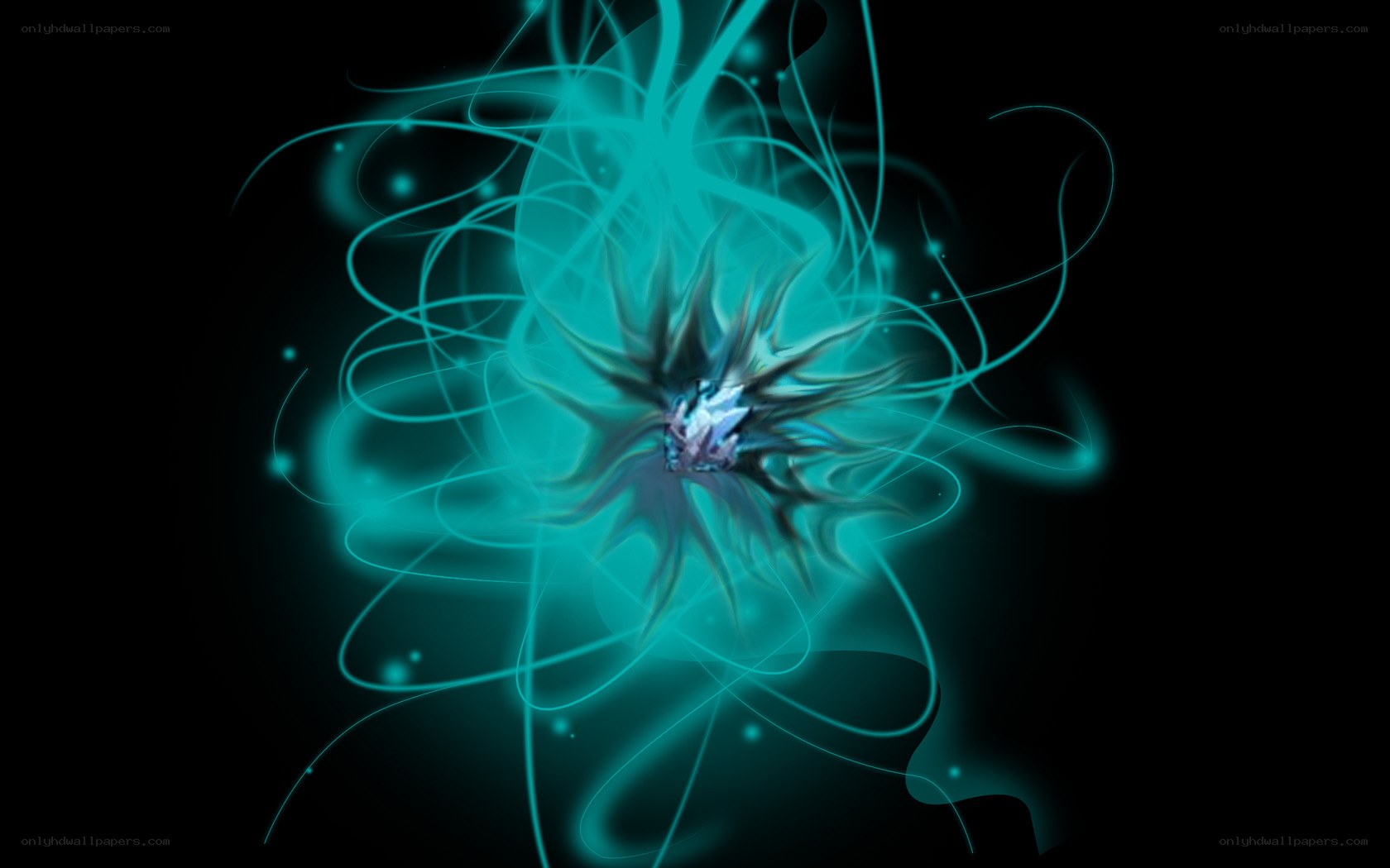 glowing teal energy burst