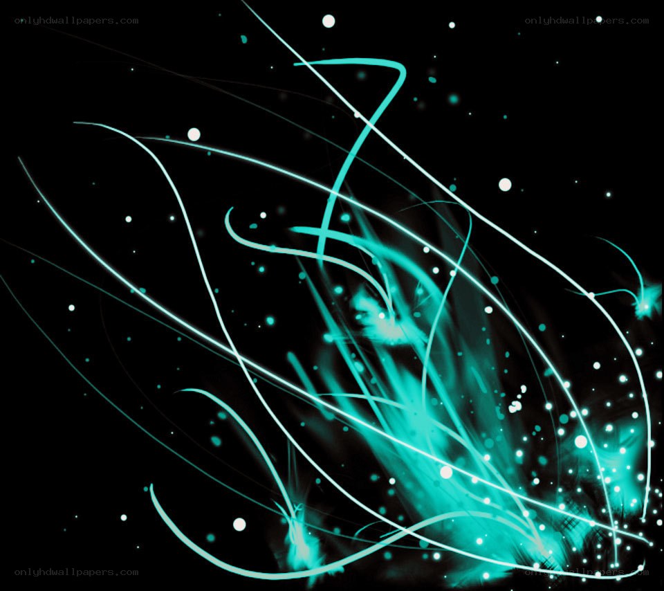glowing teal light trails