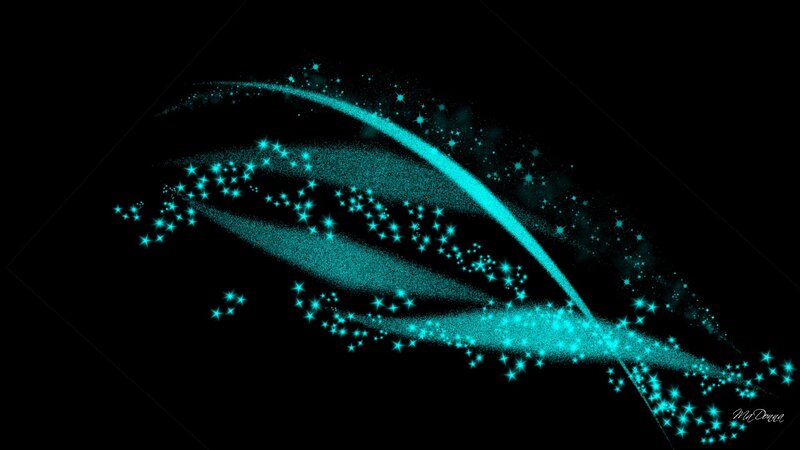 Glowing Teal Particle Trail