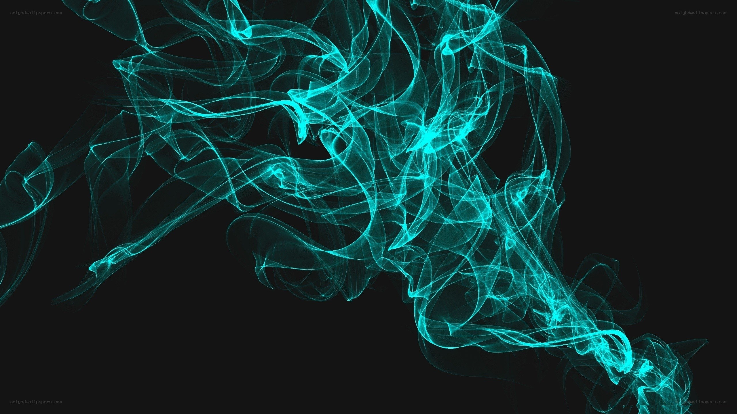 glowing teal smoke swirls