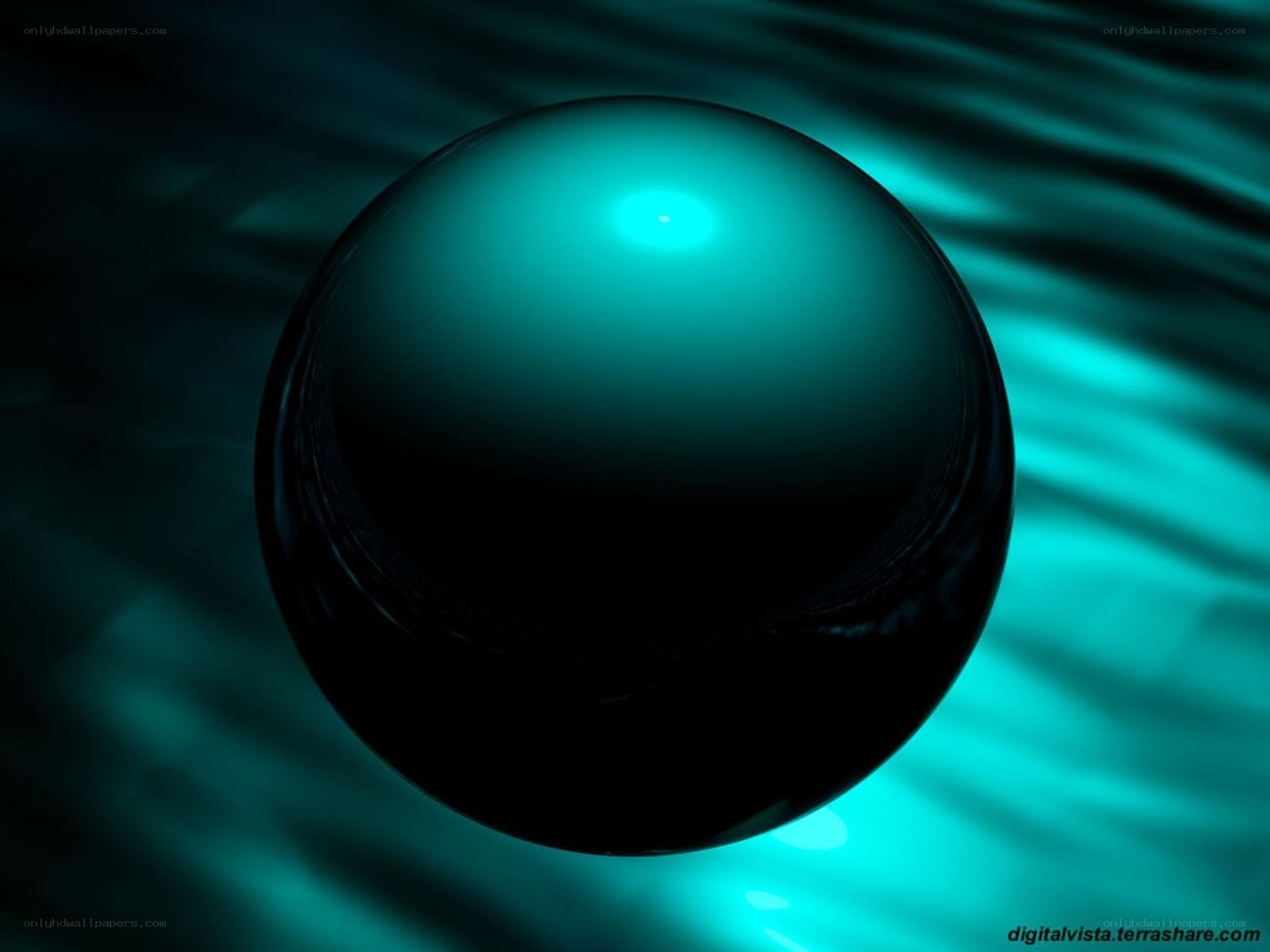 glowing teal sphere