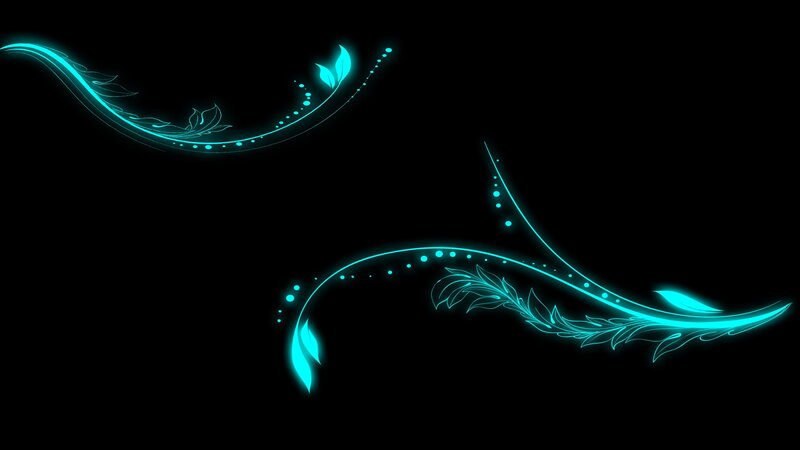 Glowing Teal Swirls