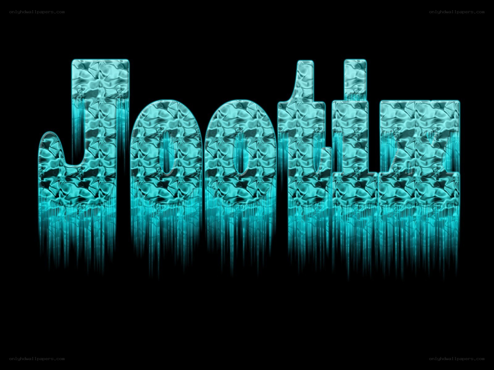 glowing teal text logo