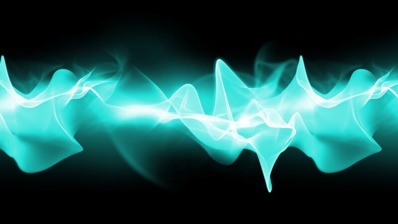 glowing teal wave animation
