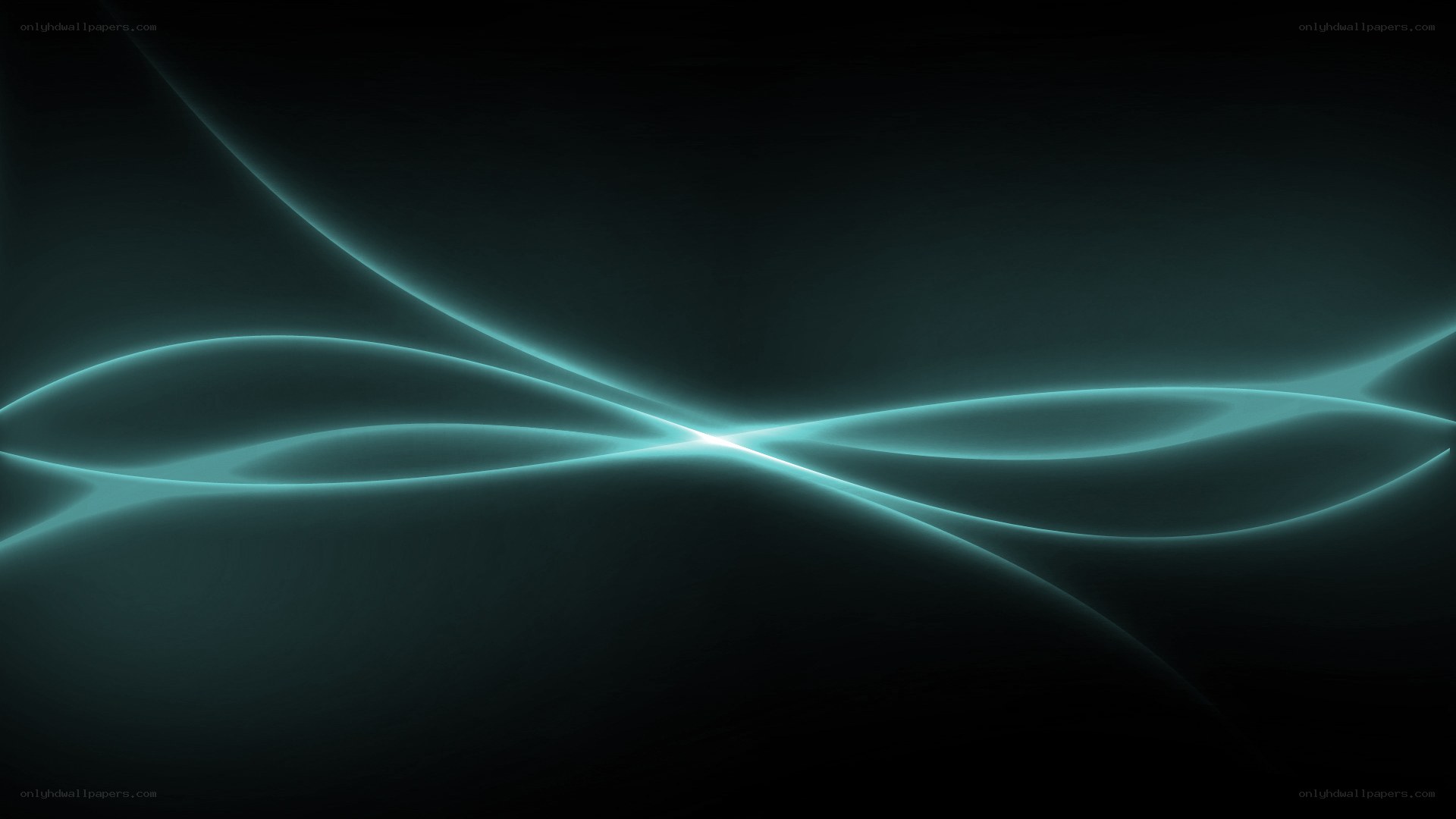 glowing teal wave lines