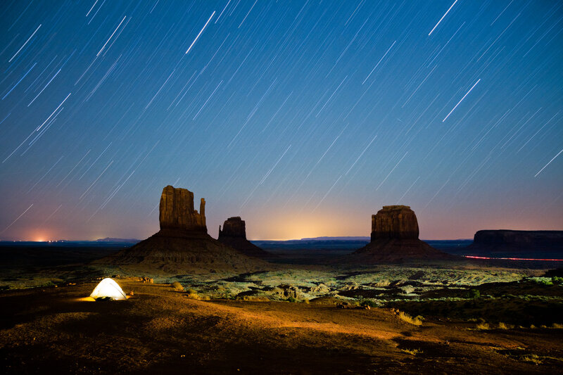 Glowing Tent in Desert
