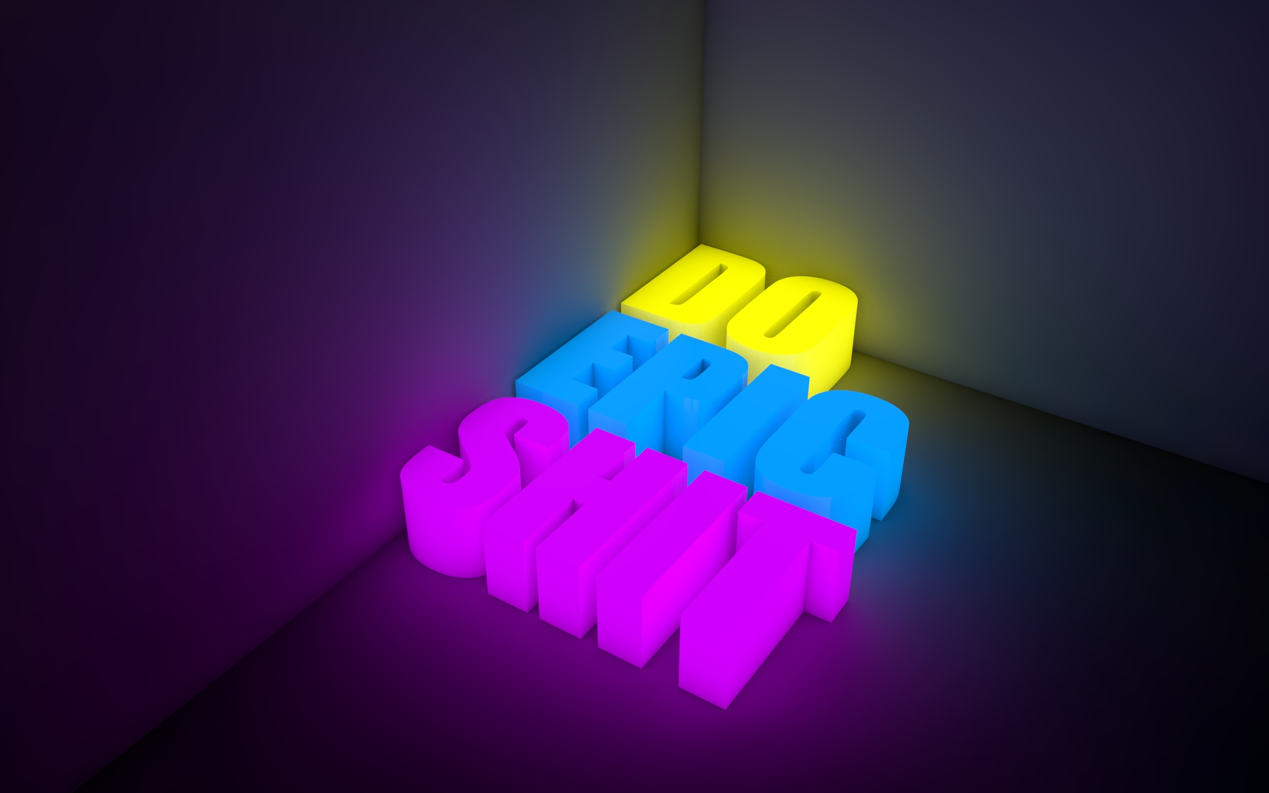 glowing text in a dark corner