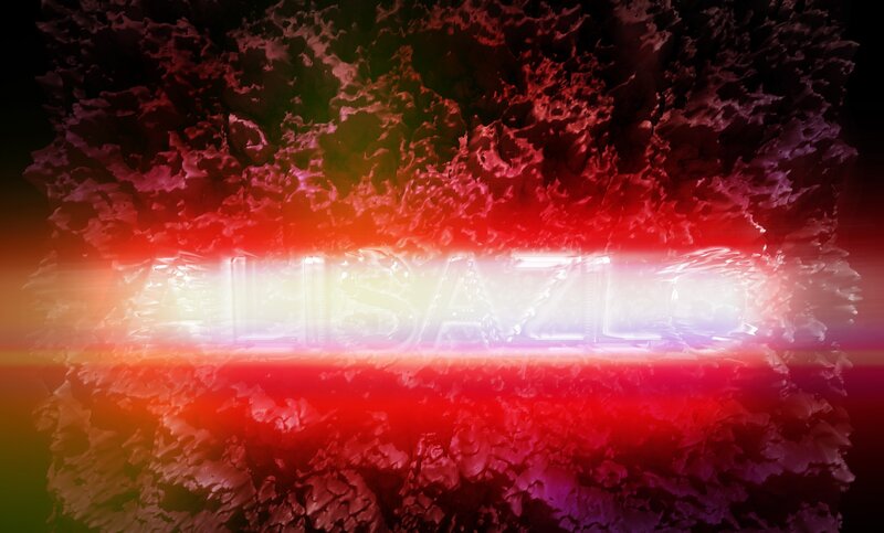 glowing text in abstract background