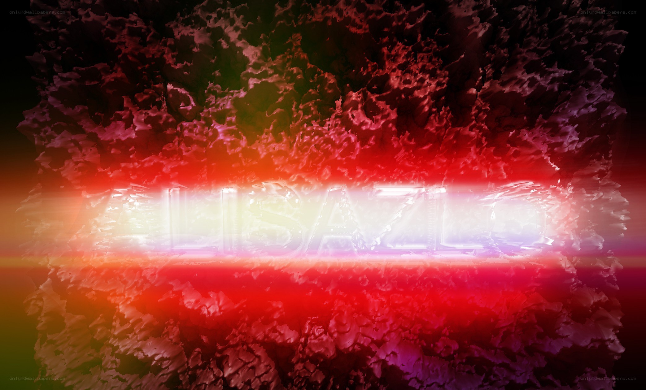 glowing text in abstract background
