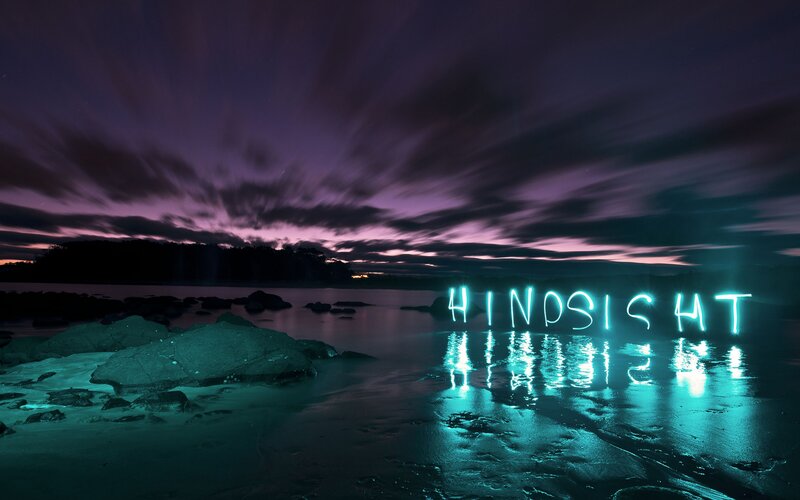 Glowing Text on Beach