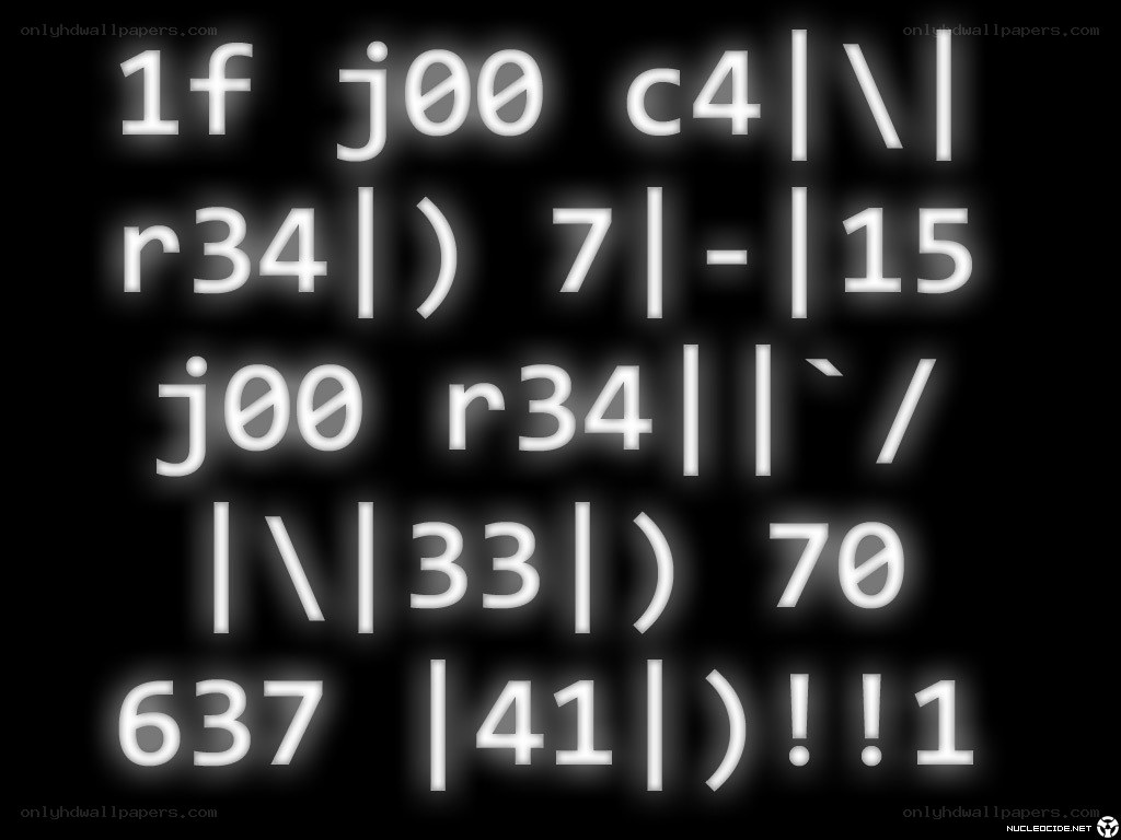 glowing text on black background