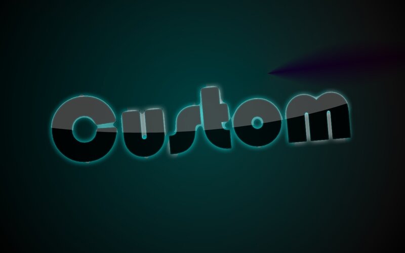 Glowing Text on Dark Background — Teal