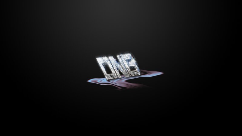 glowing text on dark background