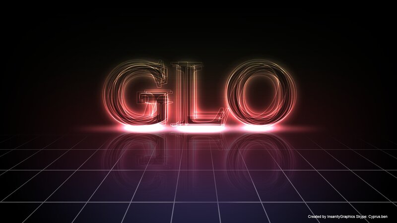 Glowing Text on Grid