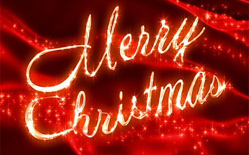 Glowing Text on Red Background