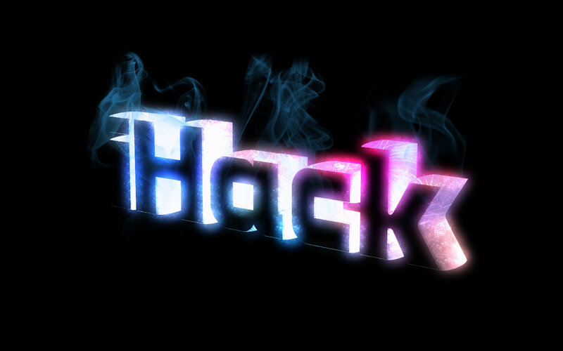 glowing text with smoke effect