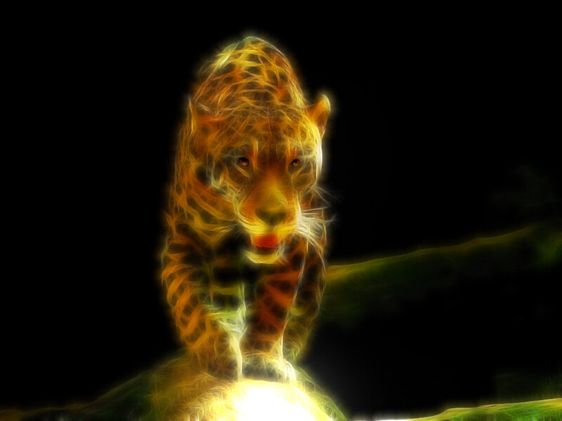 Glowing Tiger Figure