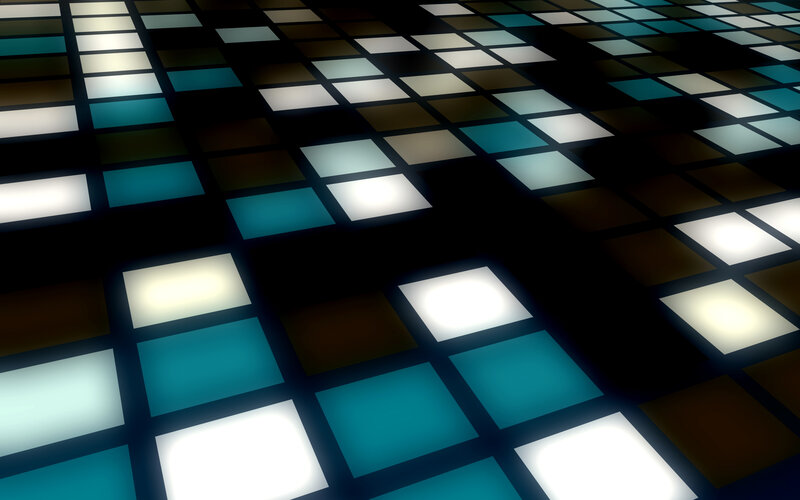 glowing tile floor pattern
