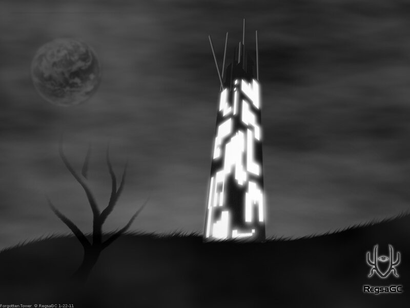 Glowing Tower on Hill
