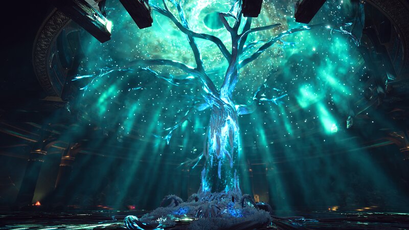 Glowing Tree in Chamber