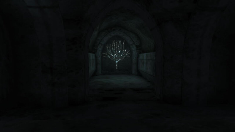 Glowing Tree in Tunnel