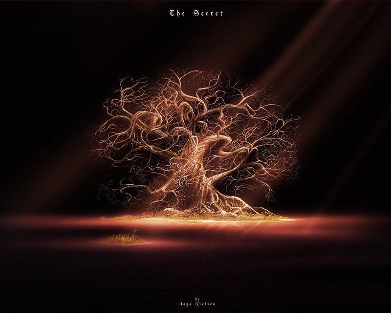 Glowing Tree on Dark Ground