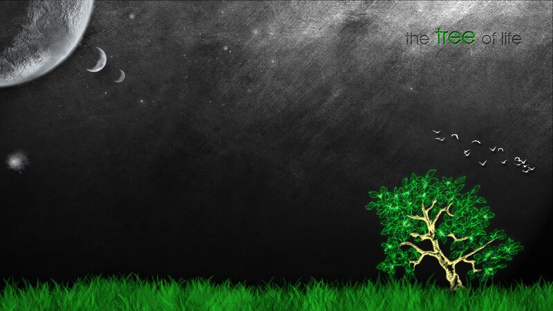 Glowing Tree on Grass