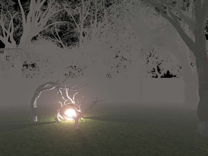 Glowing Tree Sculpture
