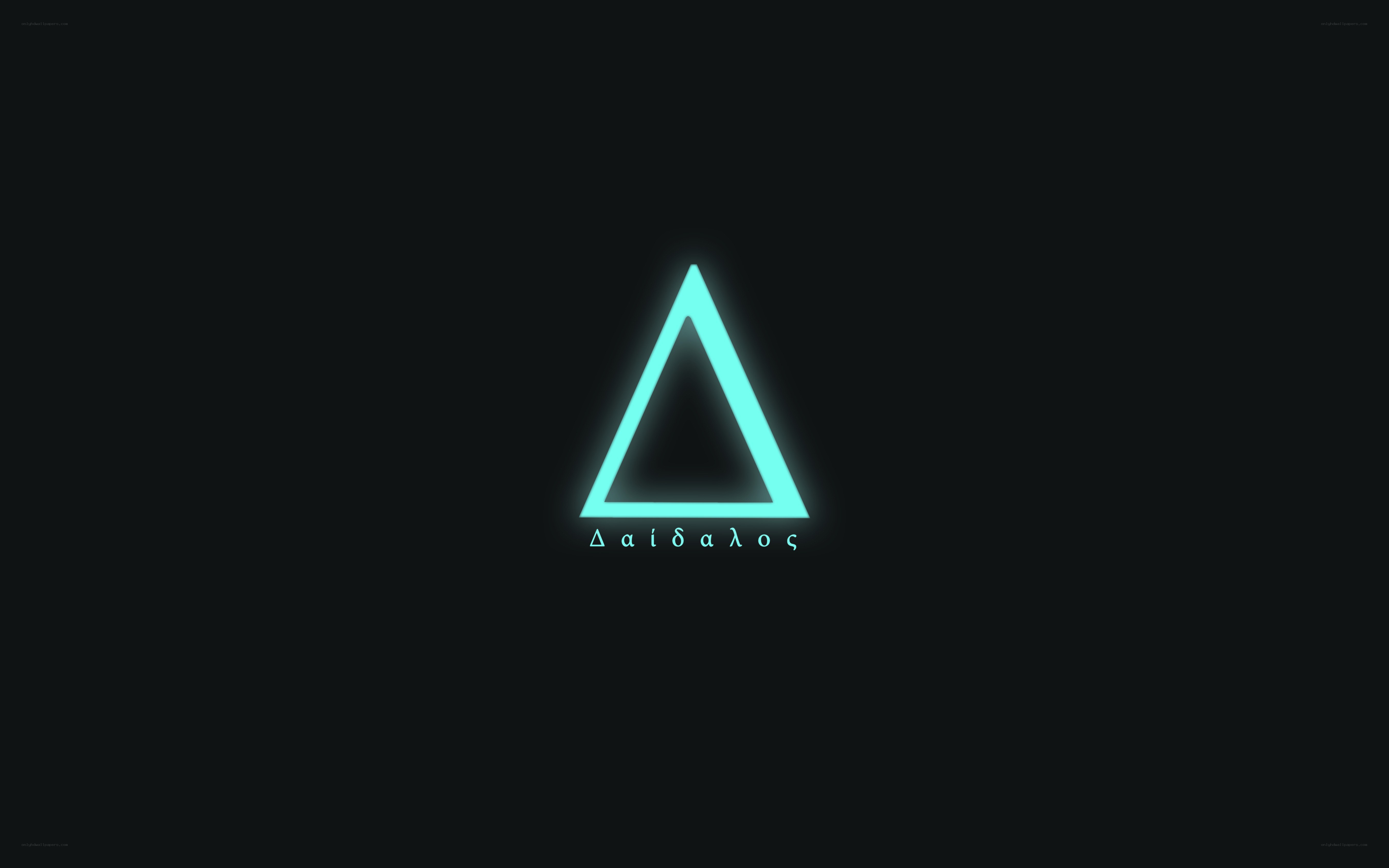 glowing triangle logo