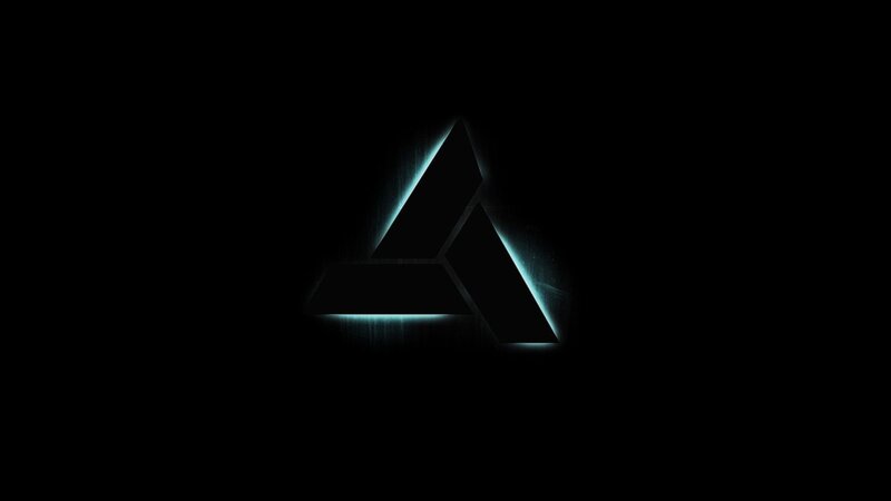 Glowing Triangle Logo — Black, Dark, Mysterious, Night