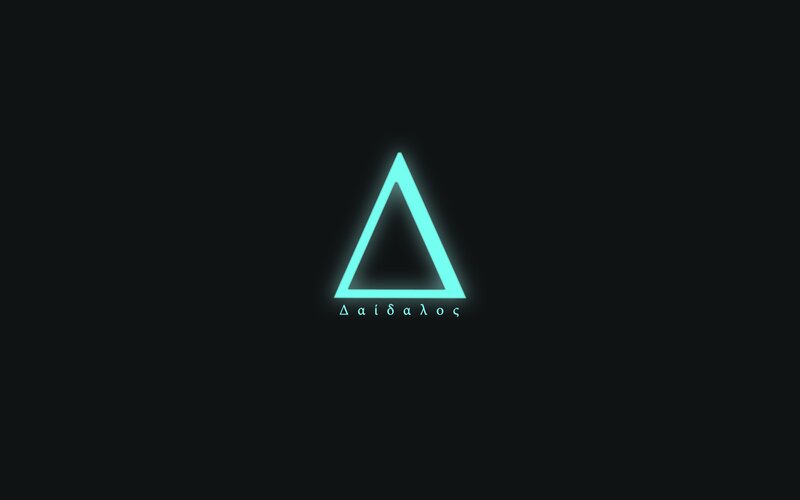 Glowing Triangle Logo — Black, Dark