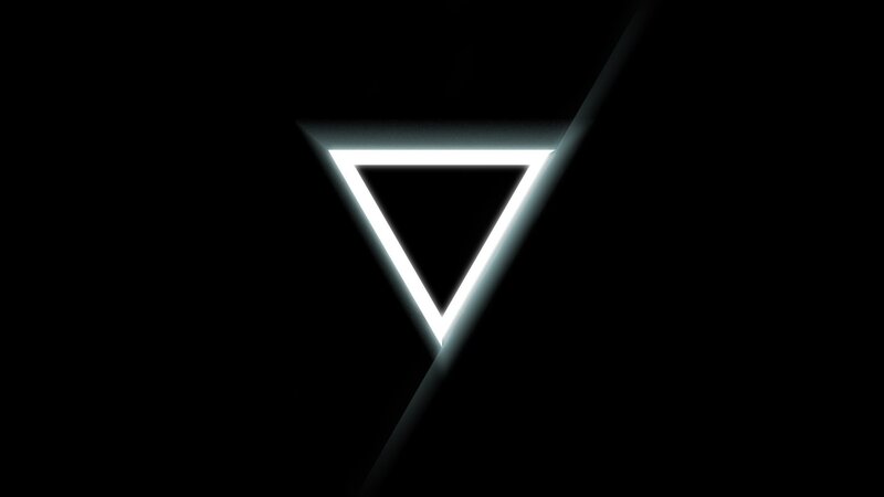 Glowing Triangle Shape — Black