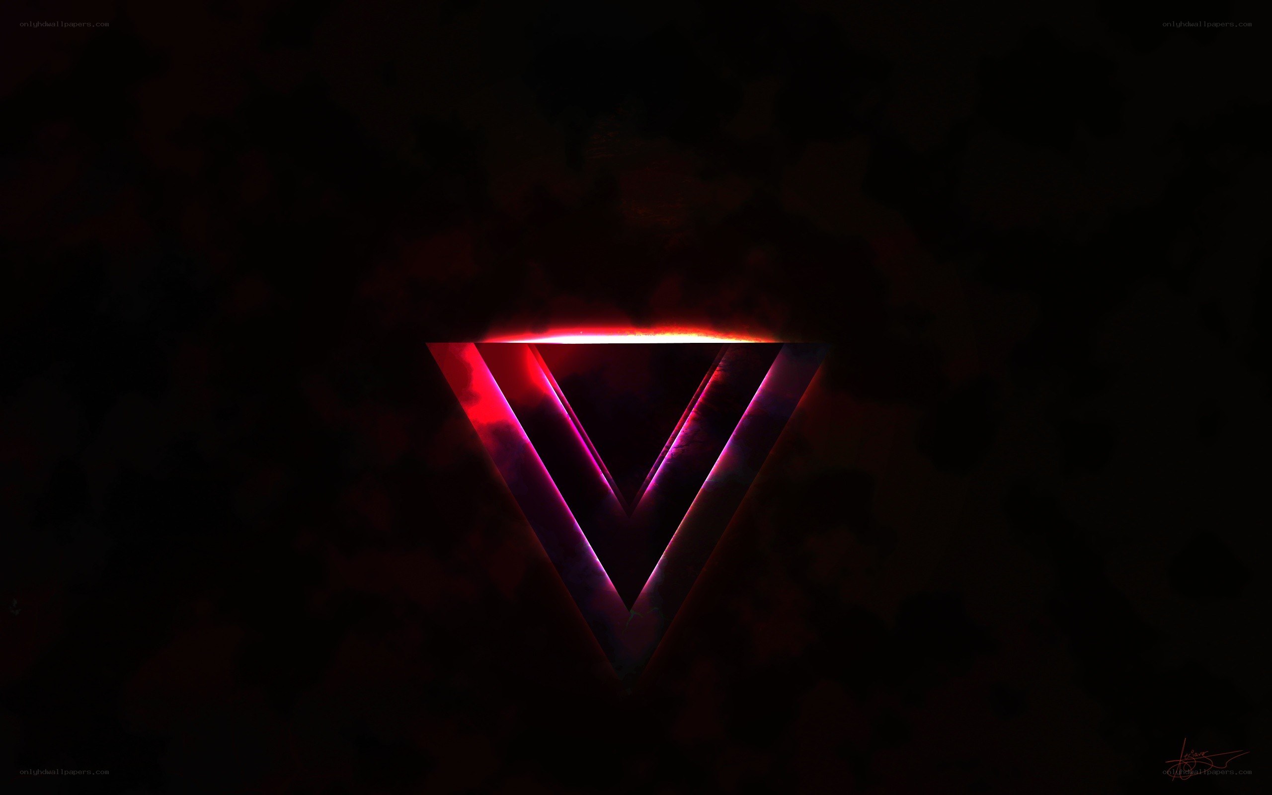 glowing triangle symbol