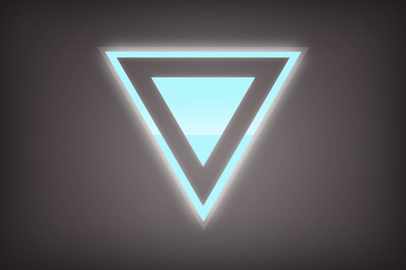 glowing triangle symbol