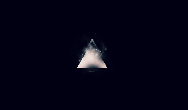 Glowing Triangle with Smoke