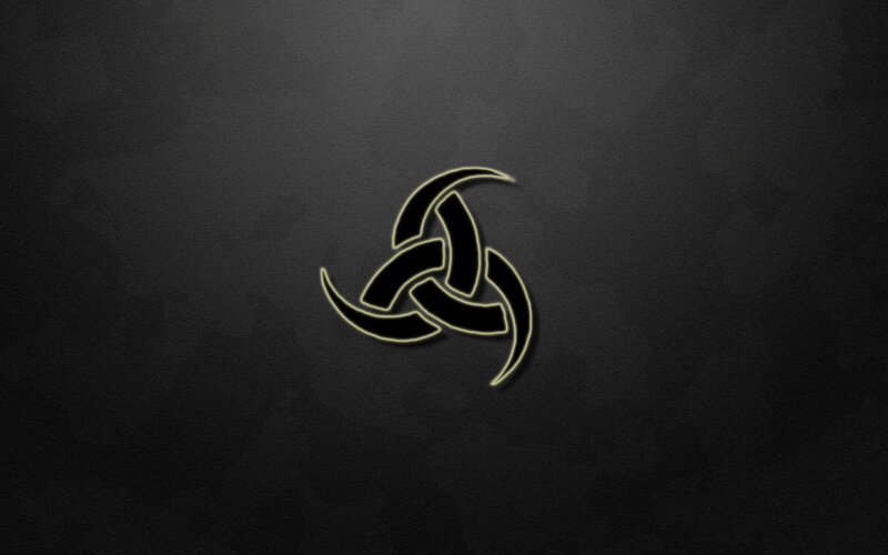 glowing trinity symbol