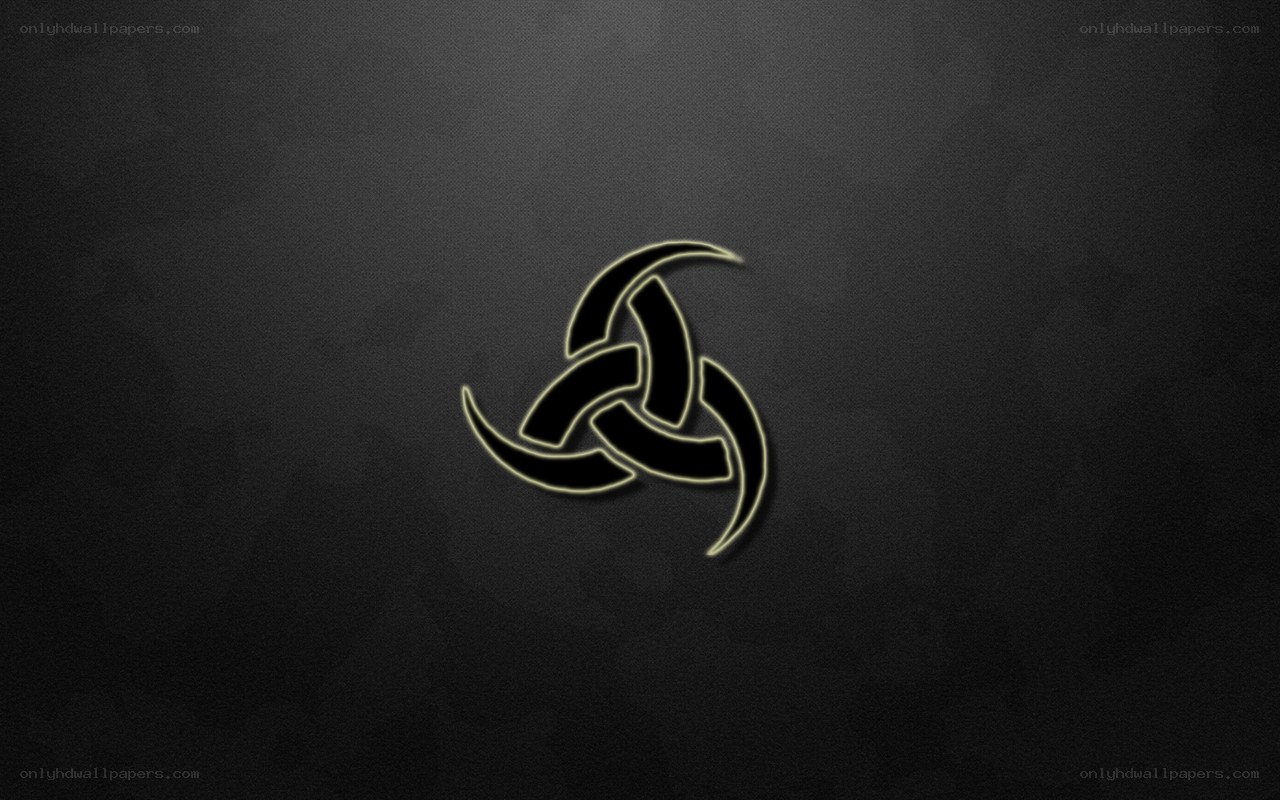 glowing trinity symbol