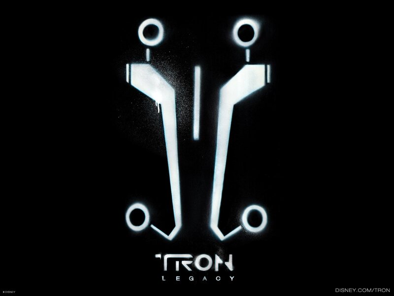 Glowing Tron Symbol — Black, Dramatic