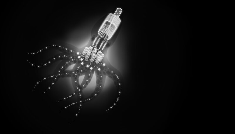 Glowing Tube with Roots