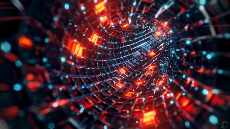 Glowing Tunnel Structure