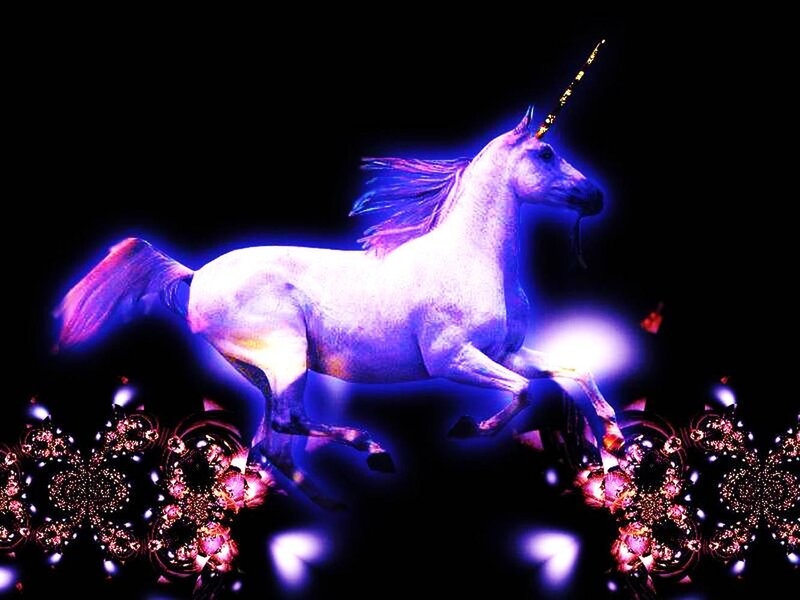 Glowing Unicorn Running