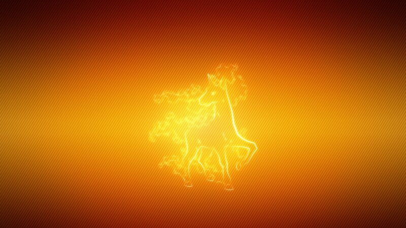 glowing unicorn silhouette