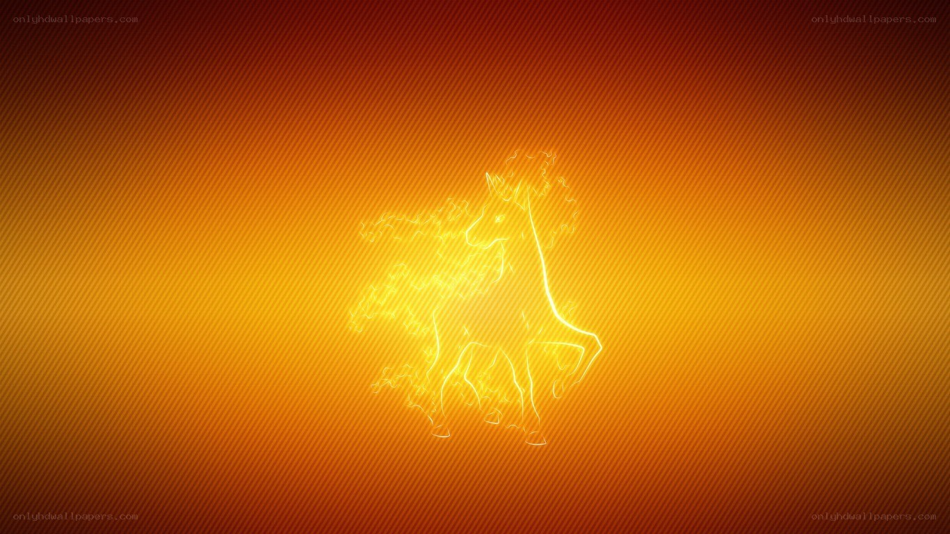 glowing unicorn silhouette