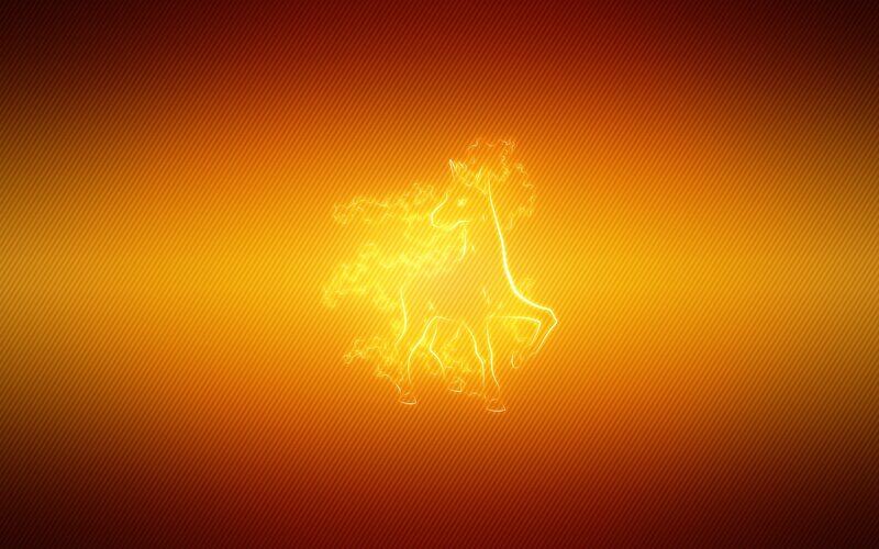 glowing unicorn silhouette