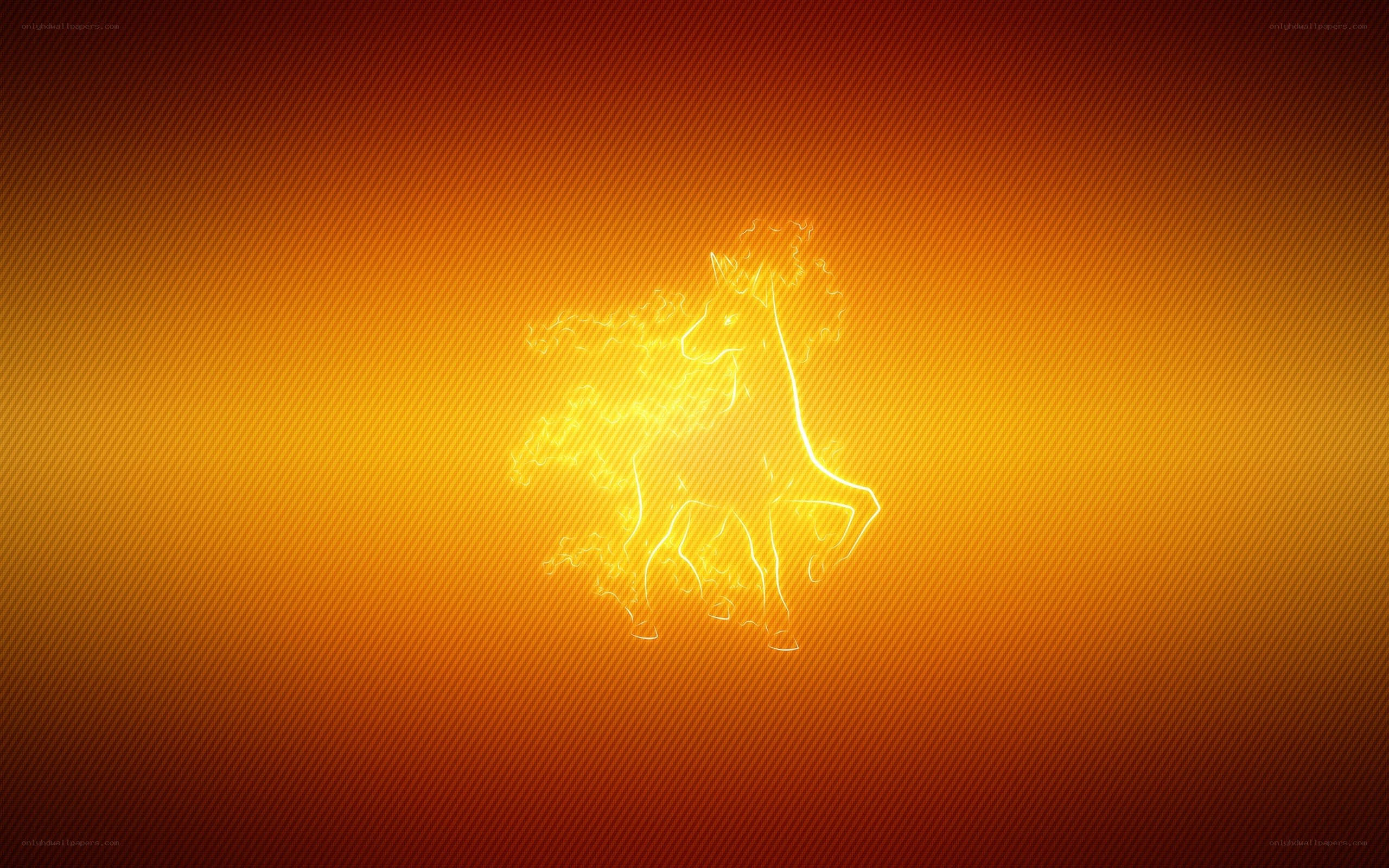 glowing unicorn silhouette