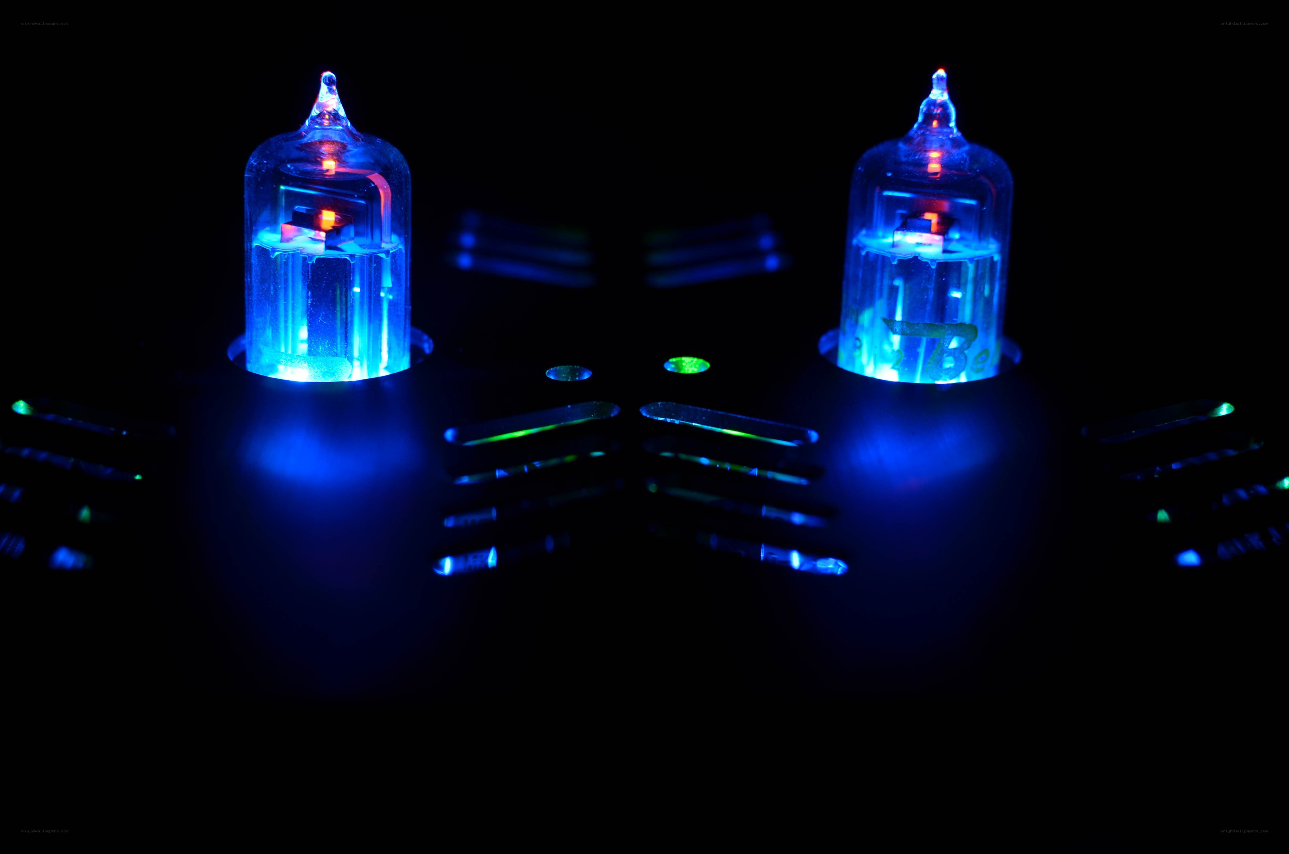 glowing vacuum tubes