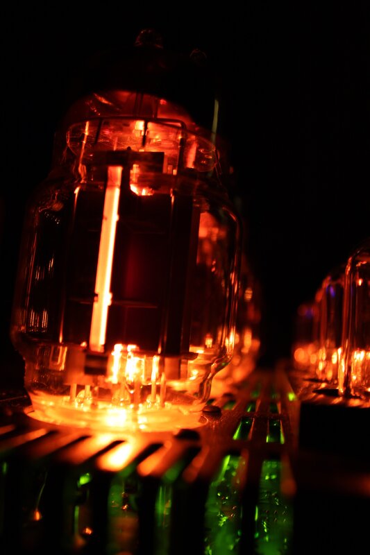 Glowing Vacuum Tubes — Red