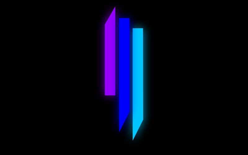 Glowing Vertical Bars