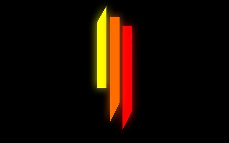 Glowing Vertical Bars — Yellow
