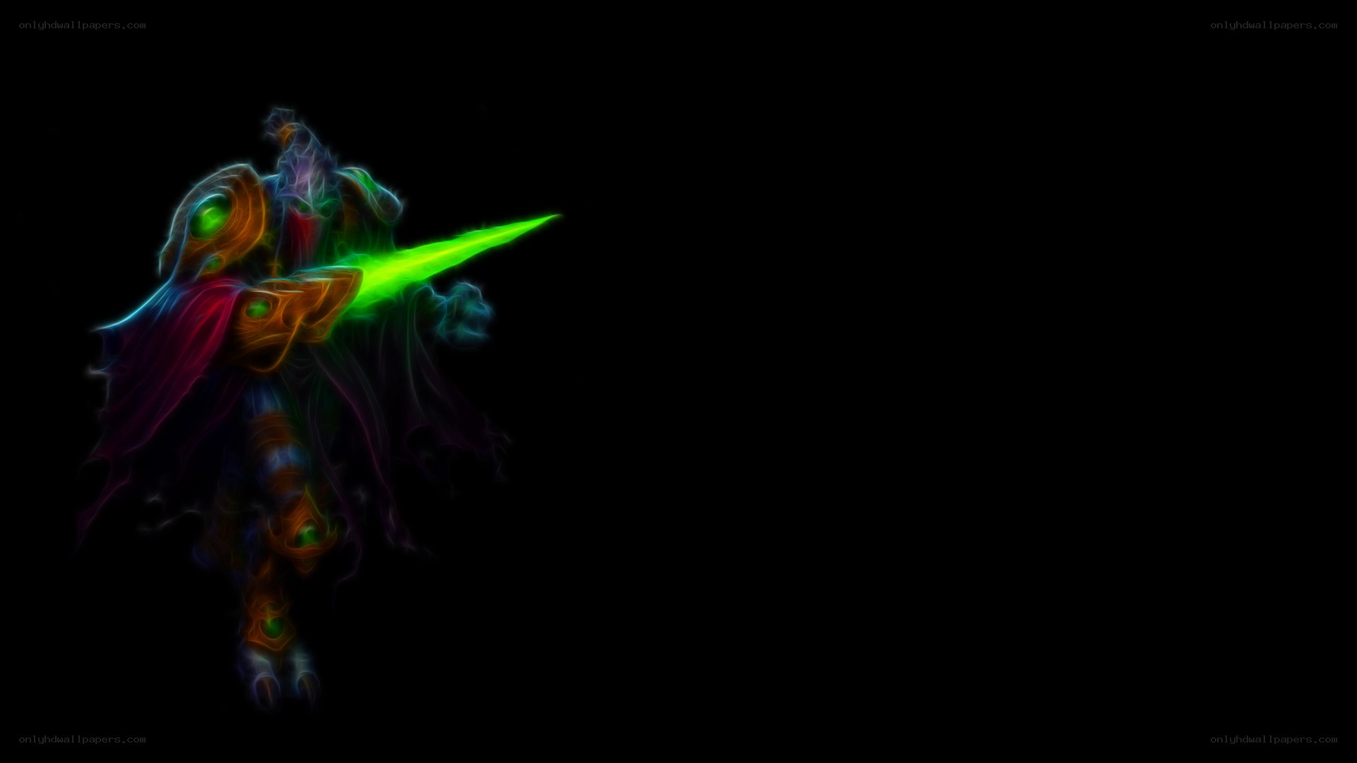 glowing warrior with sword